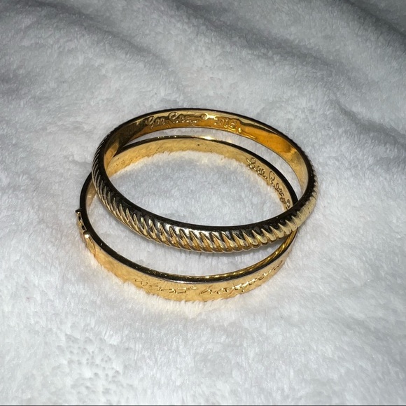 Lilly Pulitzer Gold Bangles Set “In The Jungle” - Picture 2 of 15